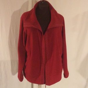 Coldwater Creek fleece jacket.  Size  2x Red
